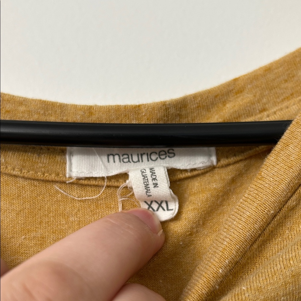 Maurices Mustard Yellow T-Shirt - Picture 2 of 3